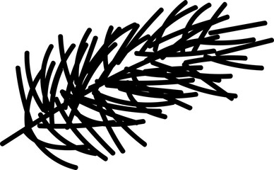 Tree Stick Line Ornament Hand Drawn Illustration