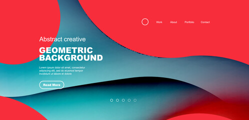 Liquid colors with flowing round shapes abstract background. Vector illustration for wallpaper, banner, background, leaflet, catalog, cover, flyer