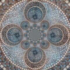 ceiling of the mosque, abstract floral psttern