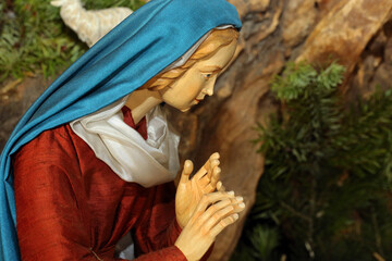 Fototapeta premium Weihnachtskrippe, Maria