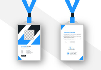 Modern Clean Corporate Office ID Card Template	