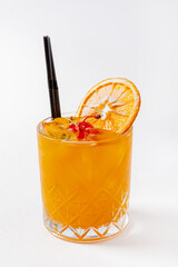 cocktail with cherry and orange