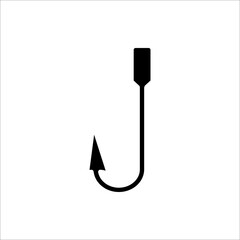 Fishing hook icon , black sign design