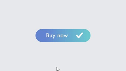 "Buy now" button tag pressed on computer screen by cursor pointer mouse