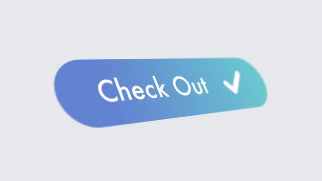 "Check Out" button tag pressed on computer screen by cursor pointer mouse