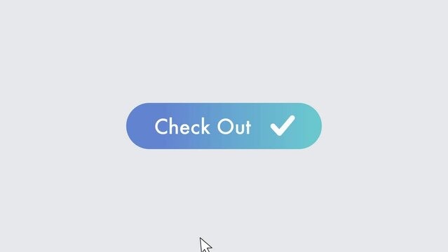 "Check Out" button tag pressed on computer screen by cursor pointer mouse