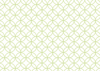 七宝　七宝つなぎ　和柄　背景　薄緑　グリーン