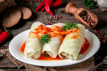 cabbage rolls with meat golubzi