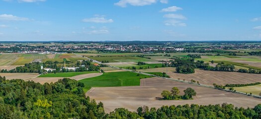 Lechauen zwischen Mandichosee und Mering im Luftbild