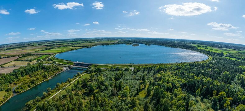 Mandichosee (Lech-Staustufe 23) im Luftbild