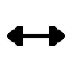 Dumbbell Icon Design. Dumbbells for sports halls, Fitness, Health and activity icons. Black sign design