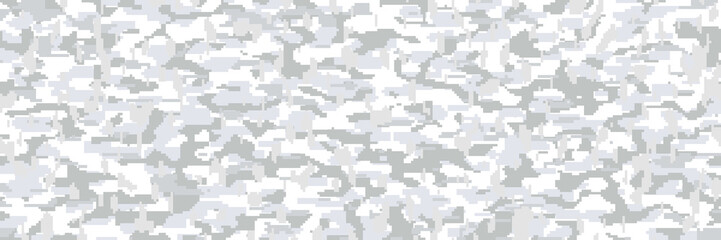 Snow War Digital Camouflage, Highly sophisticated camouflage pattern to destroy visibility from digital devices, Strategy for hiding from detection and assault clearance. - obrazy, fototapety, plakaty