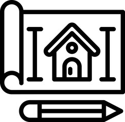 House plan Vector Icon Design Illustration