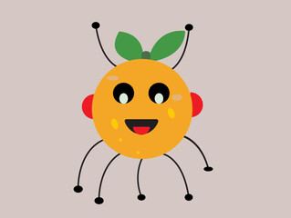 Funny Orange vector illustration design