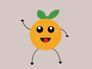 Funny orange illustration design