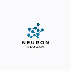 Fototapeta na wymiar Neuron logo icon design template flat vector
