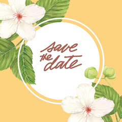 Philippine flora save the date invitation dillenia philippinensis katmon