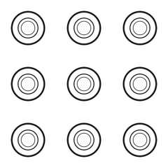 Triple Layered Circle Isolated Seamless Pattern
