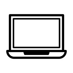 laptop icon in trendy flat design