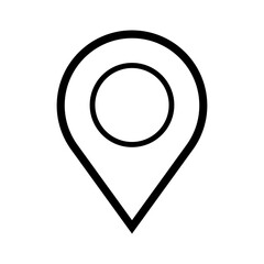 map pin icon in trendy flat design