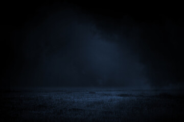 Fototapeta na wymiar meadows field and cloudy sky countryside landscape thunder storm