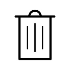 trash can icon  in trendy flat style