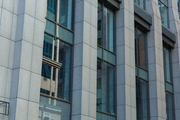 Urban gray Office Building With Windows