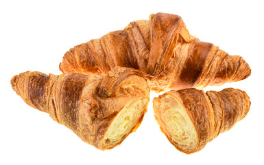 Fresh Croissant isolated on white background