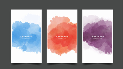 Set of hand paint watercolor background
