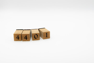 木ブロック　数字　Number　ナンバー　4401