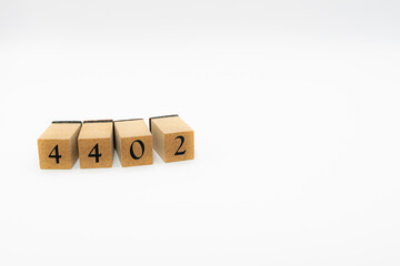木ブロック　数字　Number　ナンバー　4402