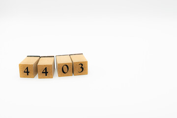 木ブロック　数字　Number　ナンバー　4403