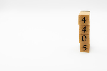 木ブロック　数字　Number　ナンバー　4405