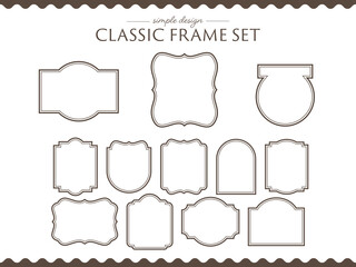 幾何学図形のクラシックなフレームセット