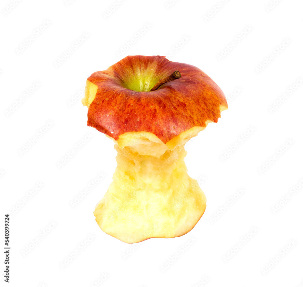 Wall mural red apple core. transparent background, png