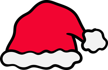 Santa Claus hat isolated Illustration