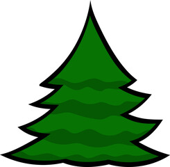 Decorated christmas trees Illustration