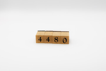 木ブロック　数字　ナンバー　Number　4480