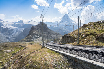 Fototapeta na wymiar Gornergrat train, Zermatt, Switzerland