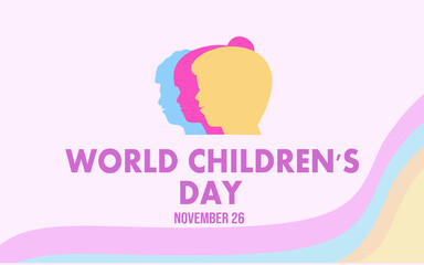 world children's day design for banner, card, or poster. design for world children's day by unicef at november 20 (sorry for the wrong date in design)