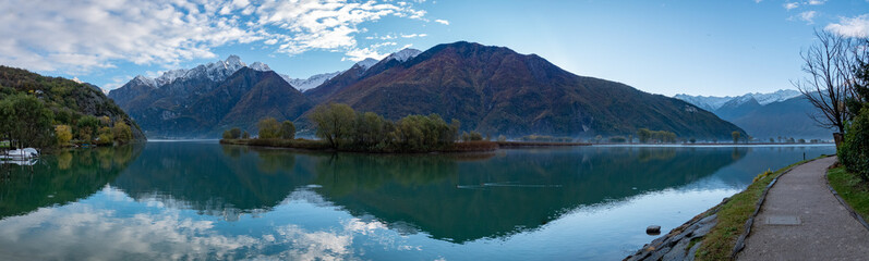 Lake of Novate Mezzola, Valchiavenna, Campo and Val Codera , Italy, Europe