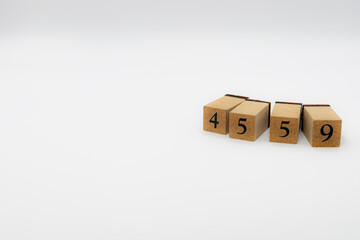木ブロック　数字　ナンバー　Number　4559
