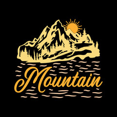 mountain t shirt design