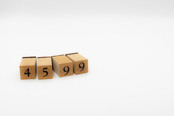 木ブロック　数字　ナンバー　Number　4599