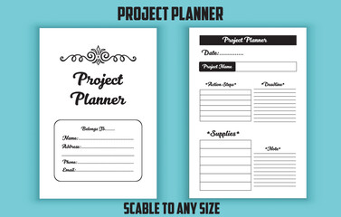 Project planner low content kdp interior design template