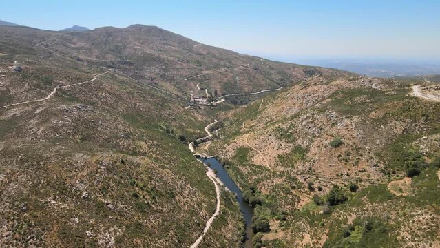 The aerial view of Serra da Estrela in Portugal