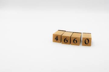 木ブロック　数字　Number　ナンバー　4660