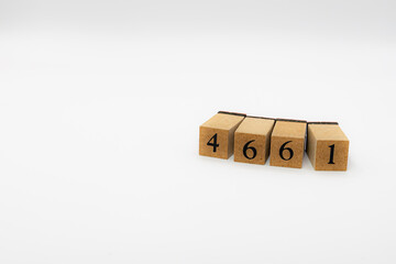 木ブロック　数字　Number　ナンバー　4661