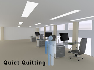 Fototapeta na wymiar Quiet Quitting concept