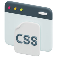 css 3d render icon illustration
